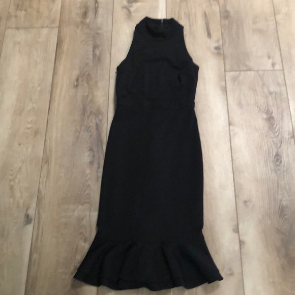 Ali and Jay Black Mock Neck Mermaid Midi length dress, XS - Picture 2 of 5